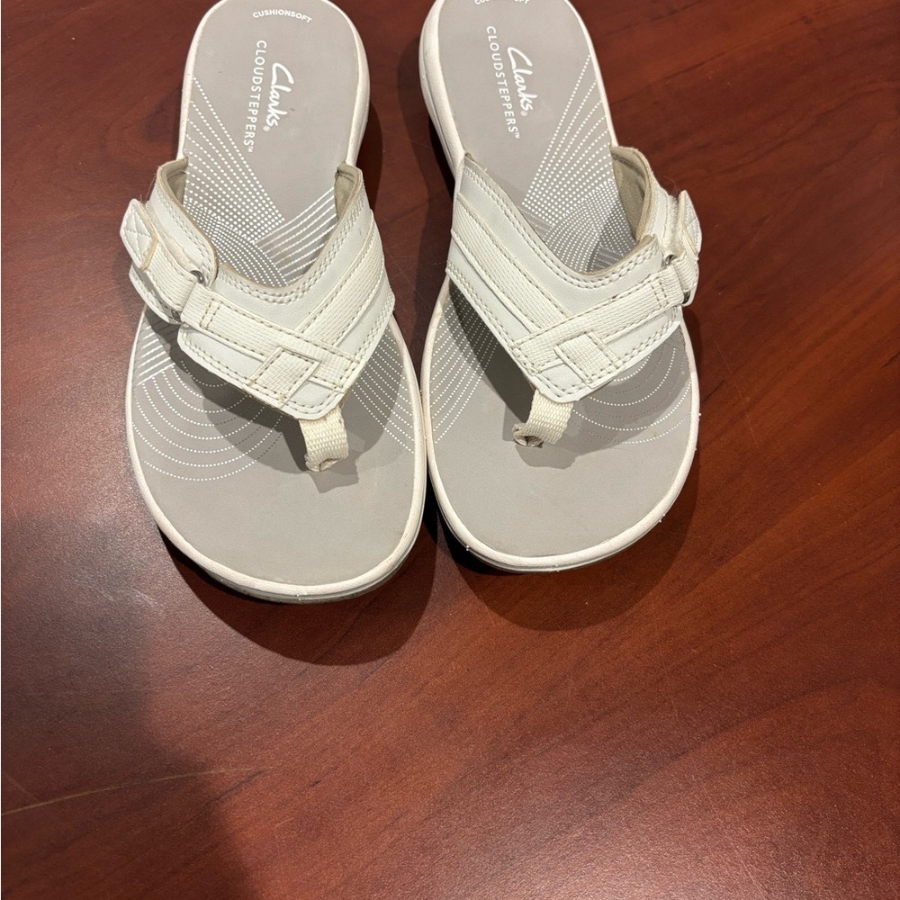 Clarks Gray and White Casual Footwear
